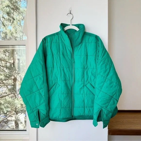NWT Free People Pippa Packable Puffer Jacket Green Medium - Picture 4 of 10